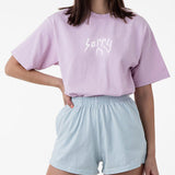 SORRY CRYSTAL LOGO TEE (BABY PINK)