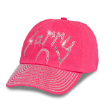 SORRY CRYSTAL LOGO DAD HAT (NEON PINK)