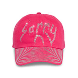 SORRY CRYSTAL LOGO DAD HAT (NEON PINK)