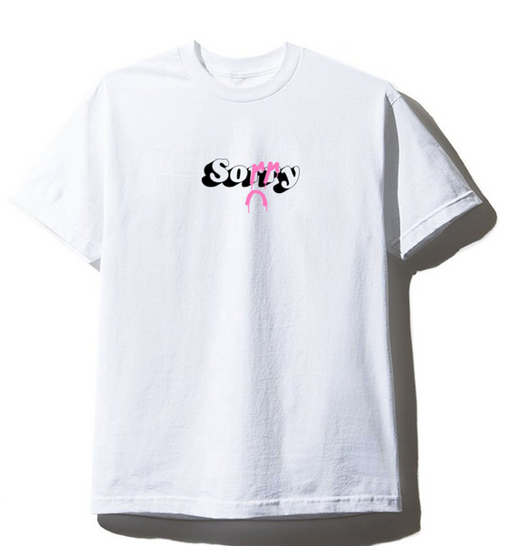 ...in advance T-shirt (white w/ pink print)