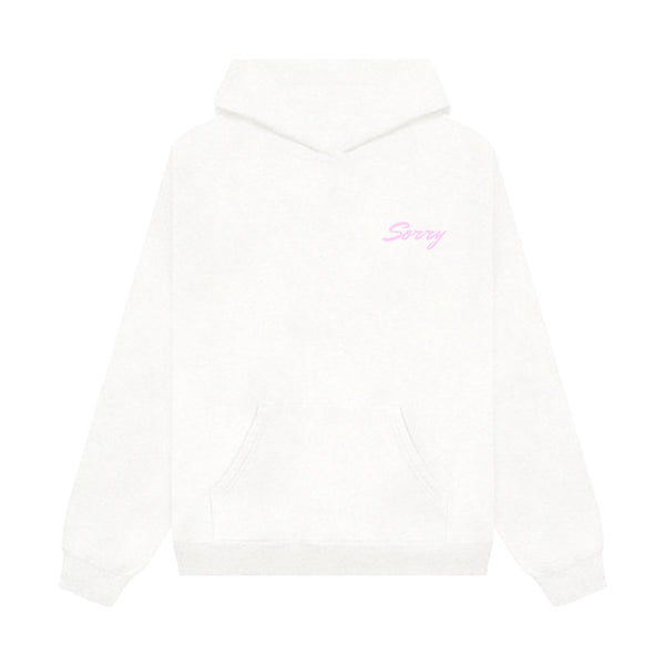 this hoodie will get you lei'd [white w/ pink]