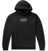 SORRY CRYSTAL LOGO HOODIE [BLACK] – SORRY IN ADVANCE